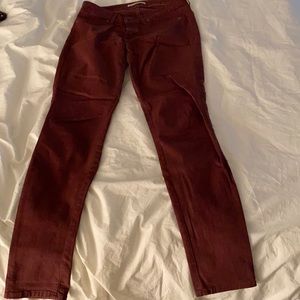 Burgundy Skinny Jeans